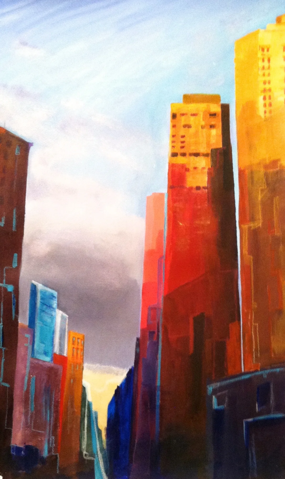 " Colored Canyons" acrylic on paper 19" x 27" $300