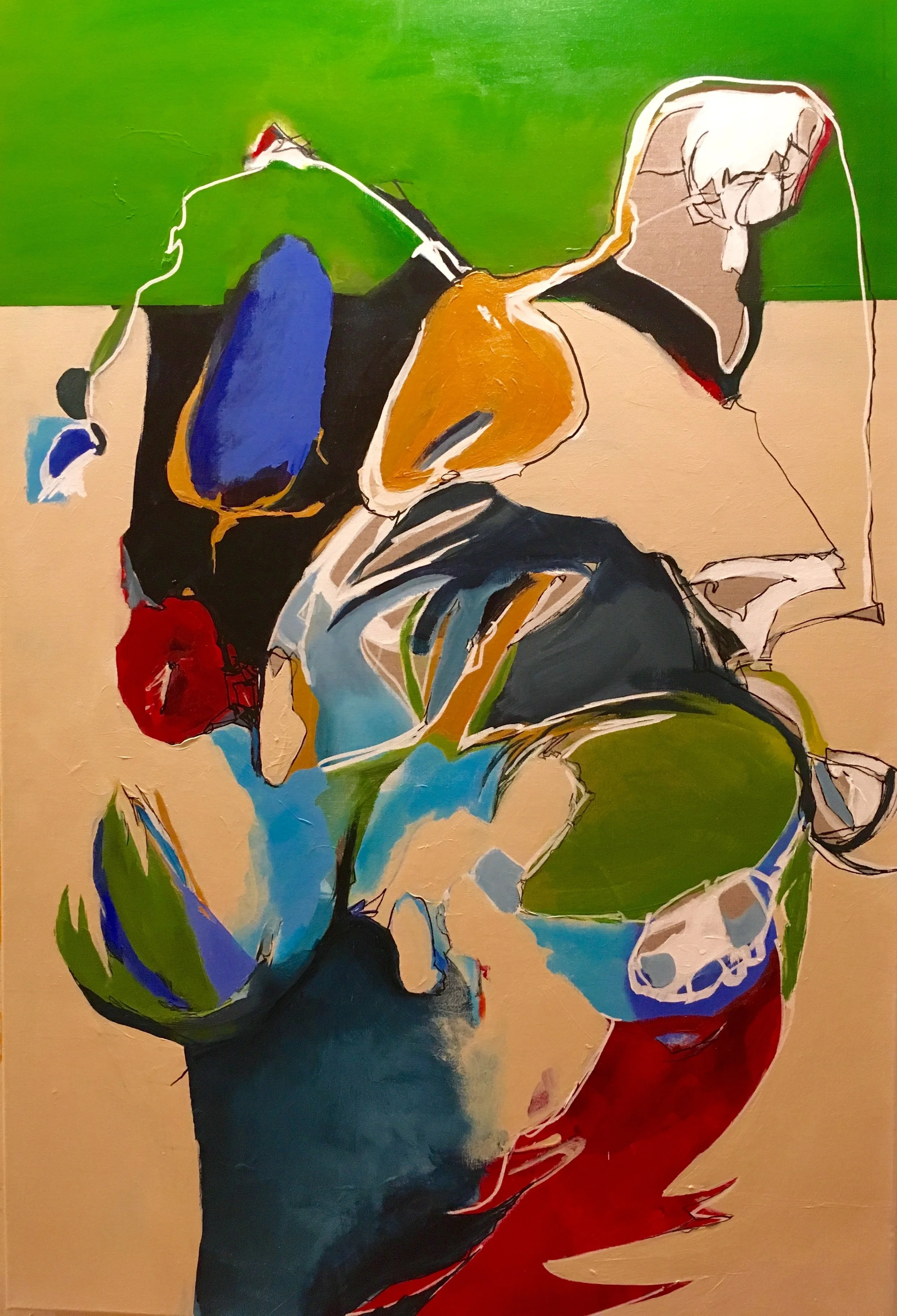 " Generation" Mixed Media on Linen 36" x 24" commissioned