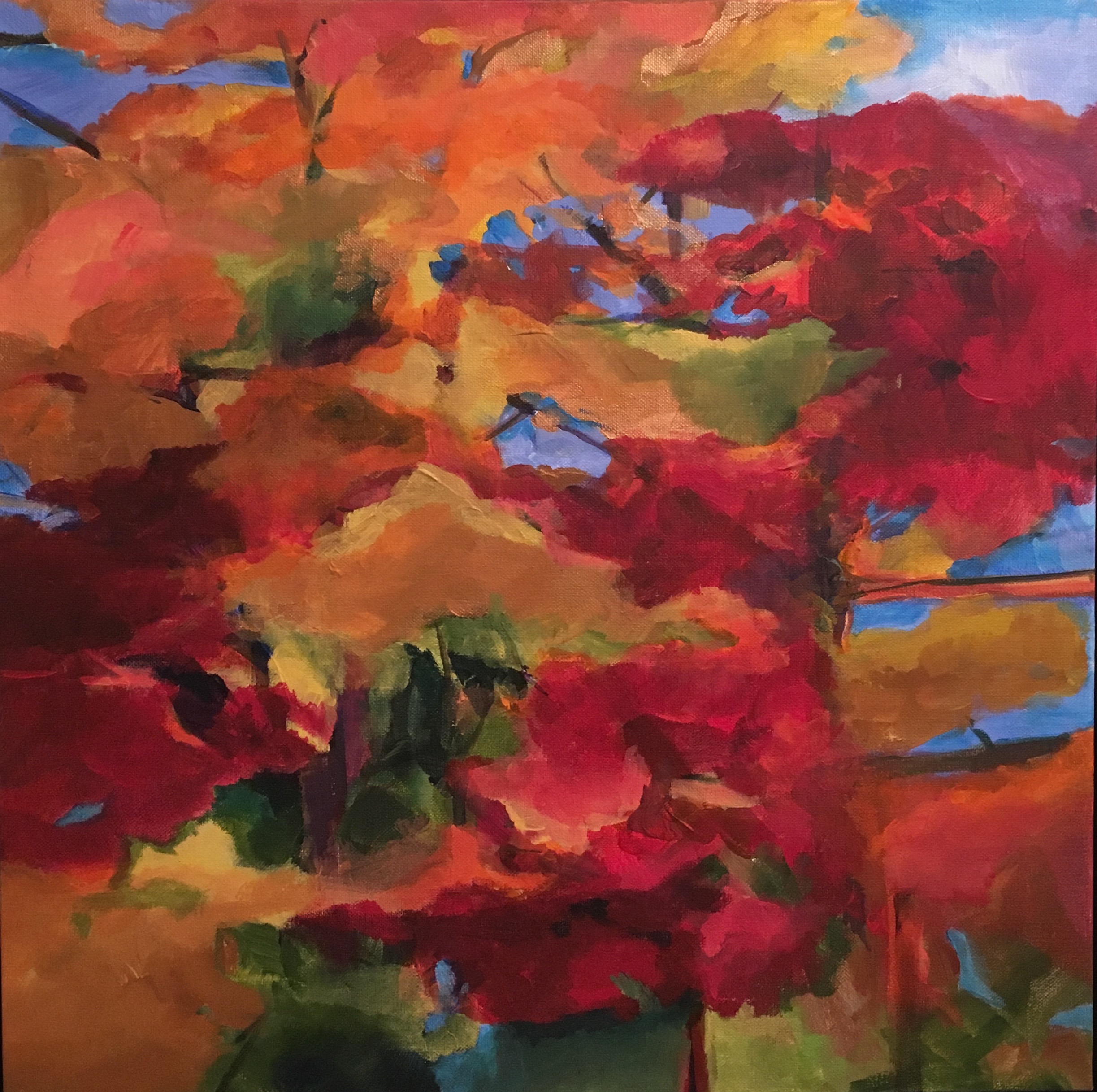 " Autumnal Equinox" acrylic on canvas 20" x 20"
