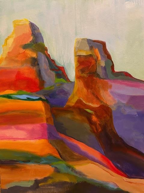 Not Only Red Rocks  $1000  48" x 36" acrylic on gallery wrapped canvas