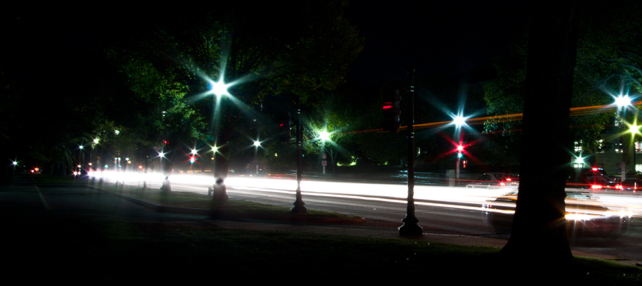 D.C. at Night - Car Trails