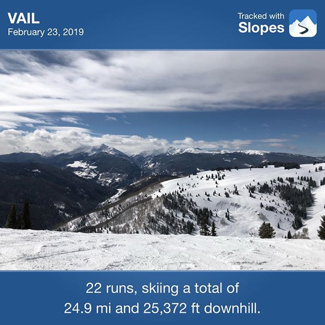 First day skiing at Vail. Not too shabby, huh?