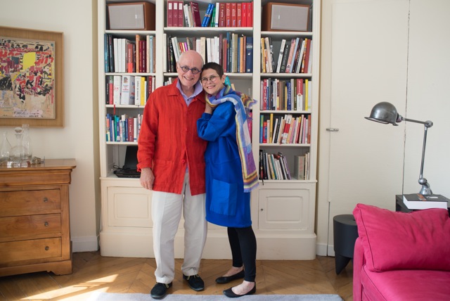 Dorie and her husband, Michael, in their home in Paris.