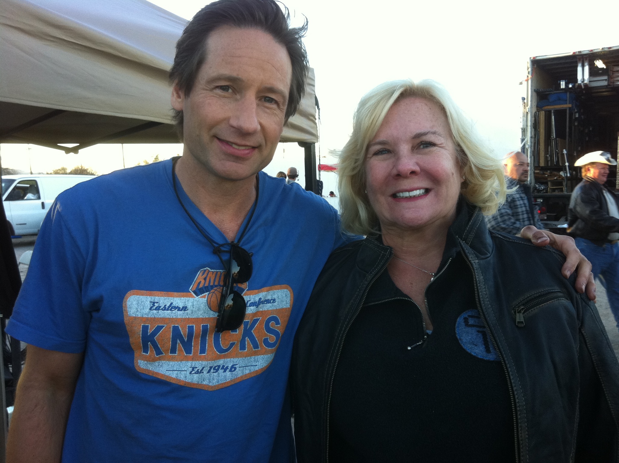 David Duchovny & Anne O'Shea - Set of Goats.JPG