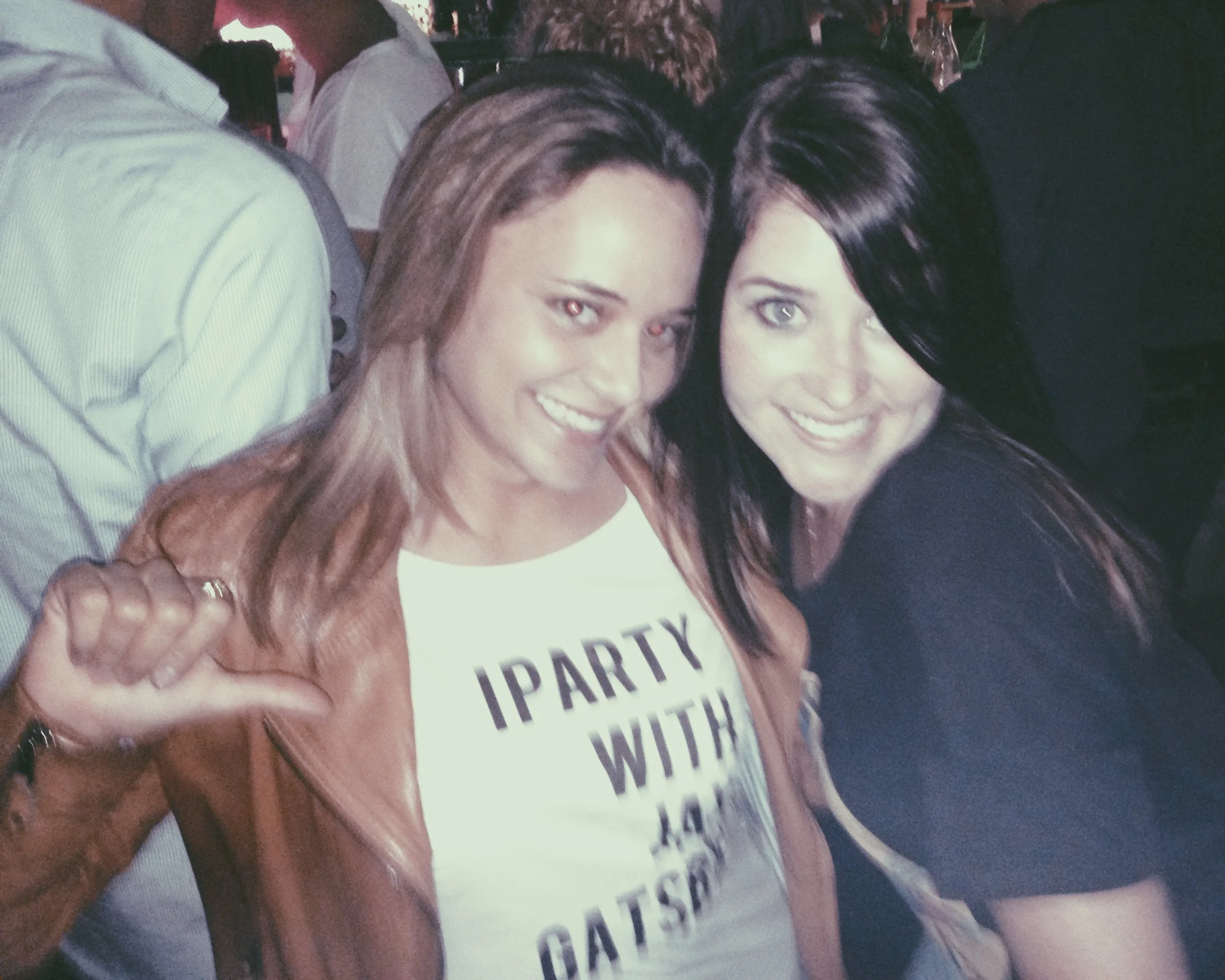 Our good friend Jelena. Don't you love that shirt! "I PARTY WITH JAY GATSBY"