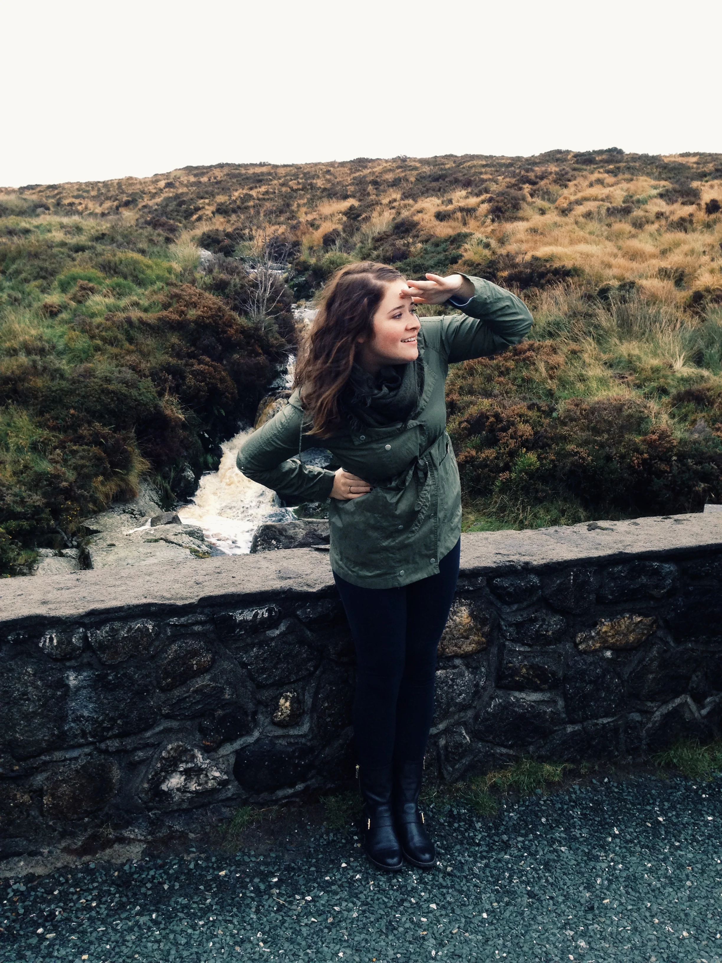 I'm sure some of you saw this on Instagram or Facebook, but this is me looking for my husband on the bridge...