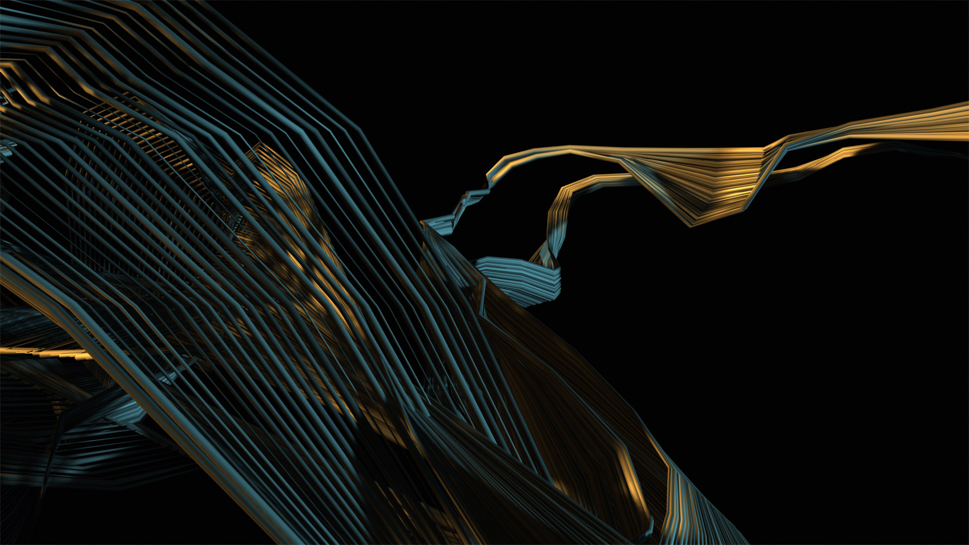 Sound reactive viola solo animation: Partitura: Quayola/Abstract Birds