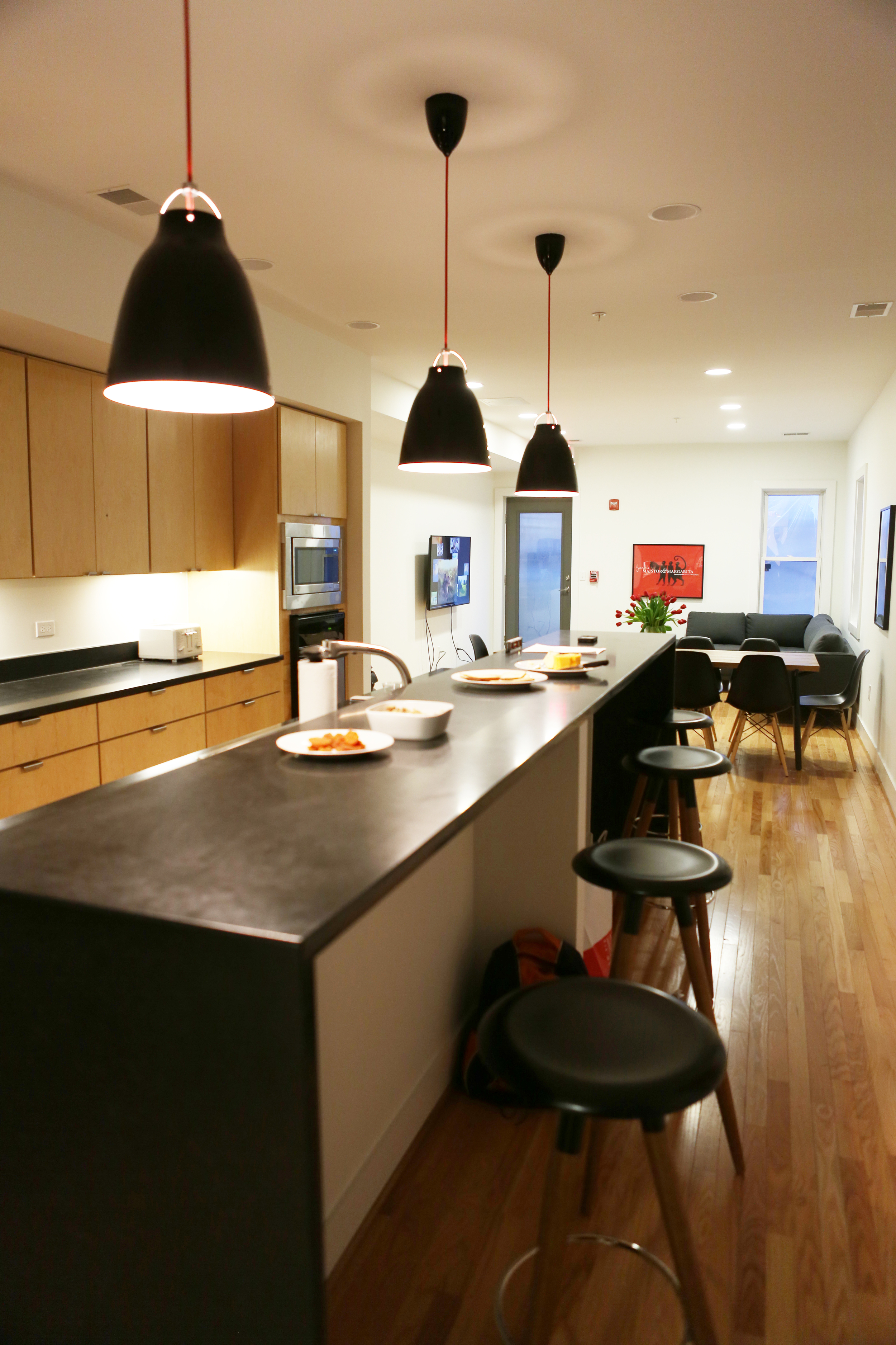 View of shared kitchen and breakfast bar