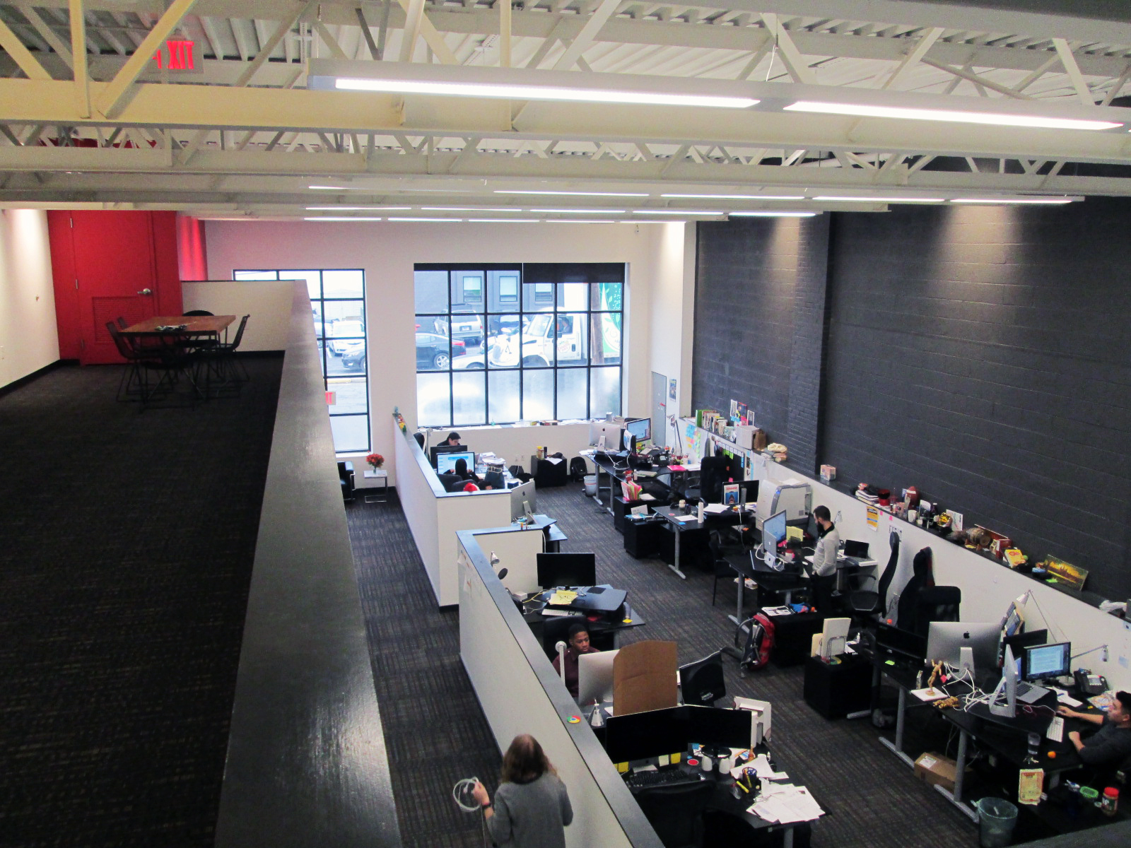 View of workspace from mezzanine