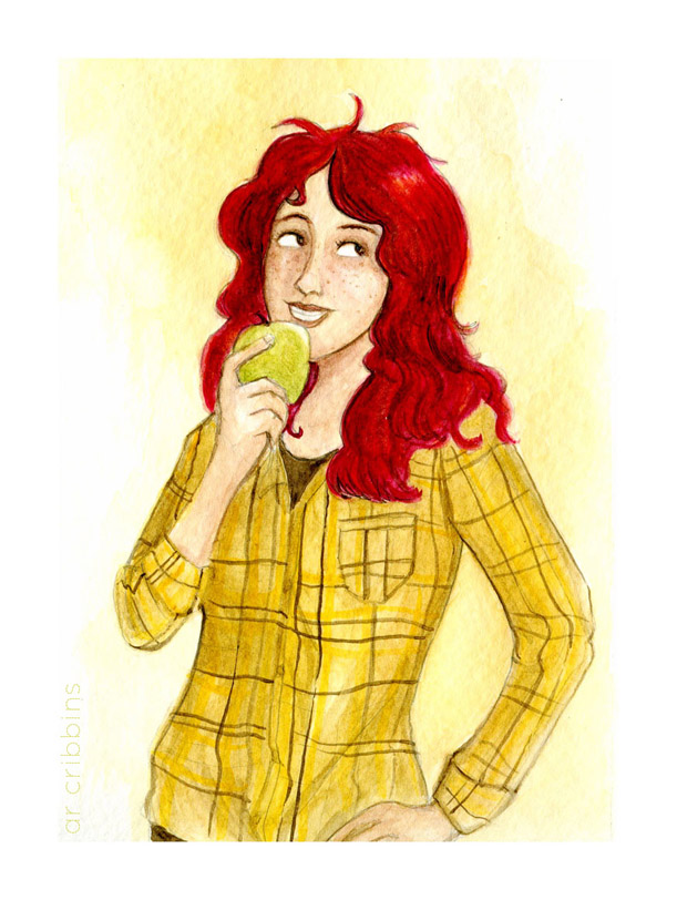 "Apple" original illustration. 2012.