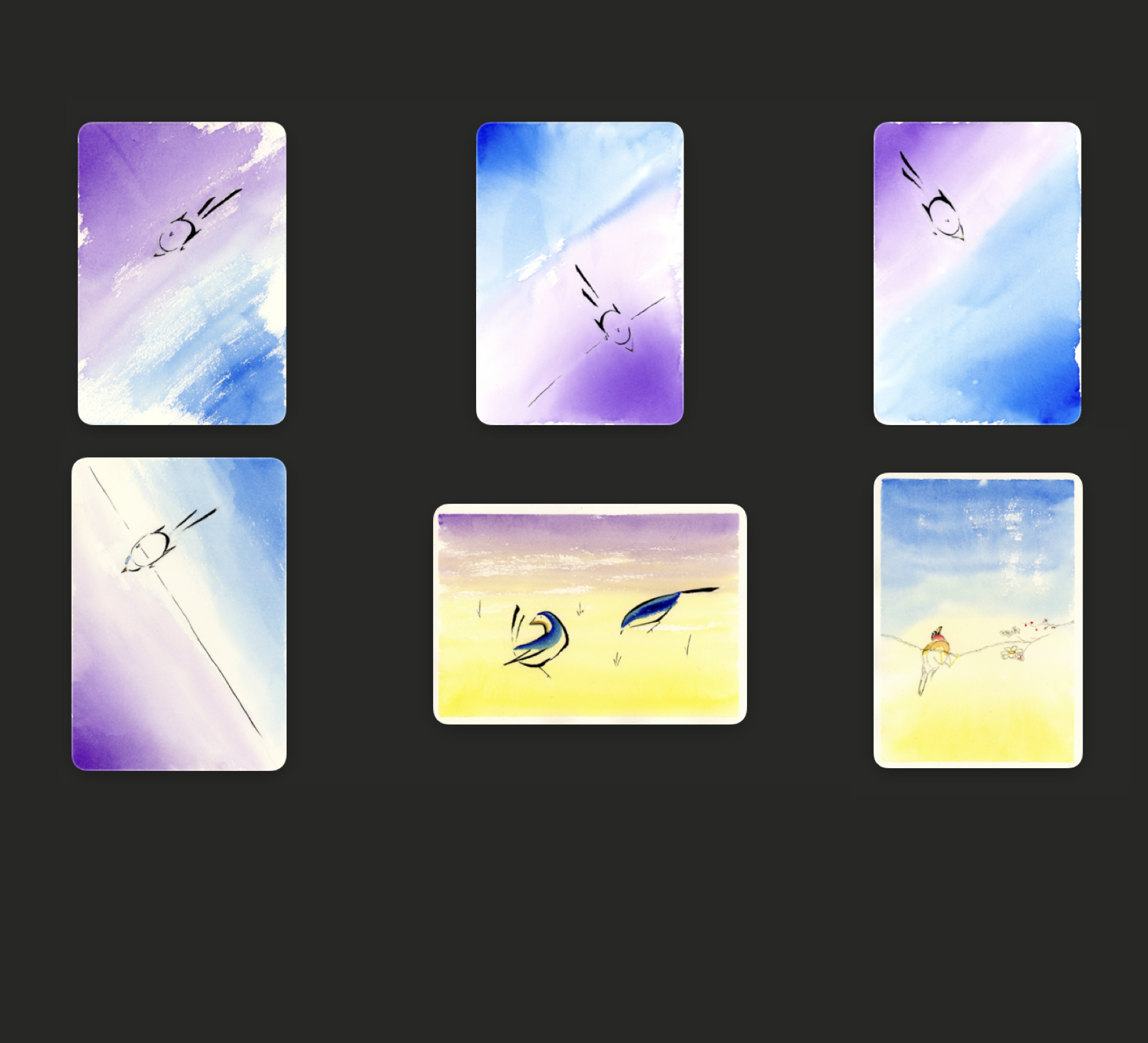 Gradient Birds: FULL SET OF SIX
