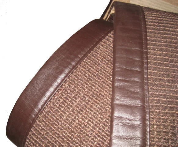 Sisal - Choc Boucle with leather binding trim option