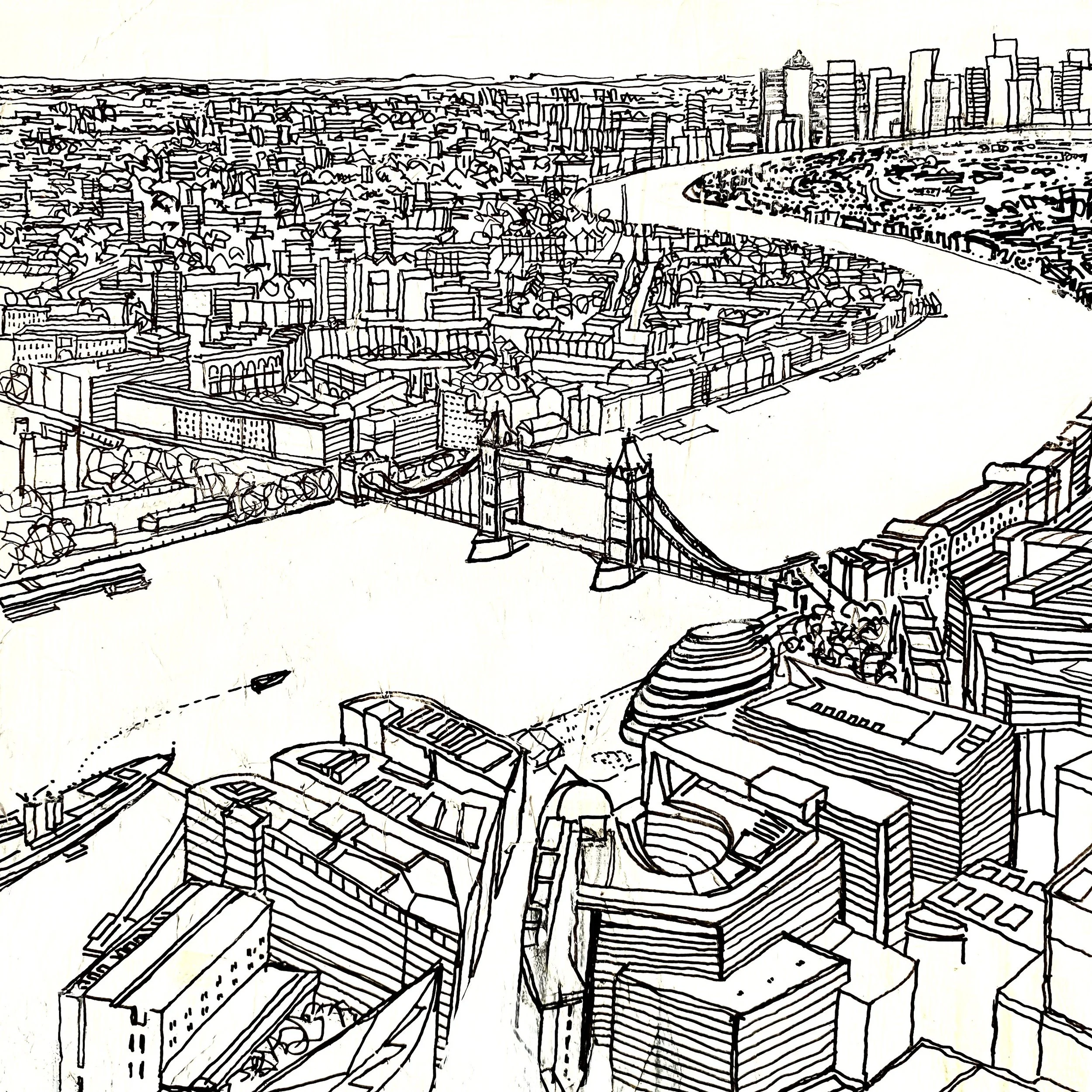 Urban Jungle - Drawing Tower Bridge in under a minute.