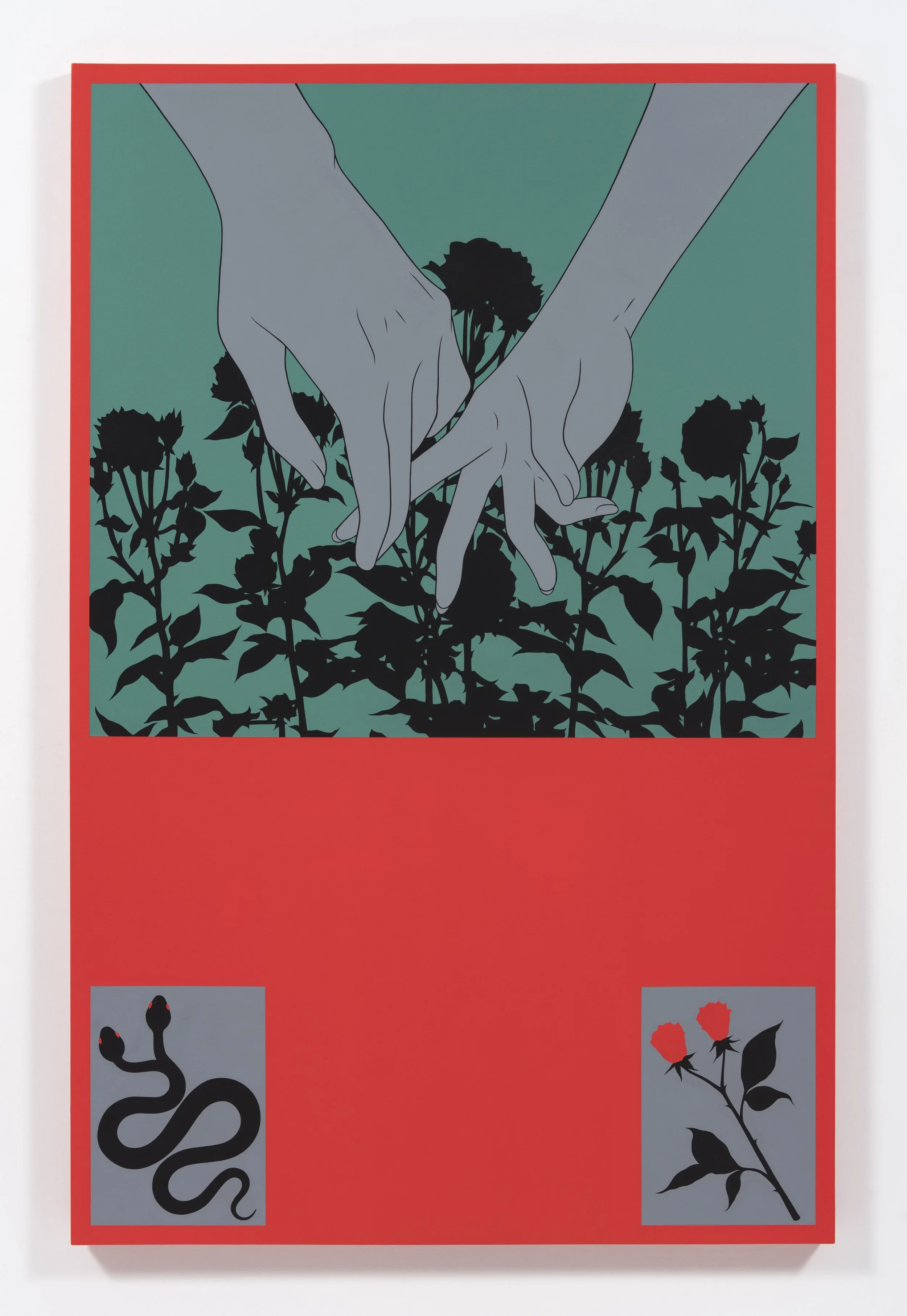 Snakes In The Garden Acrylic on canvas 74" x 48" 2018