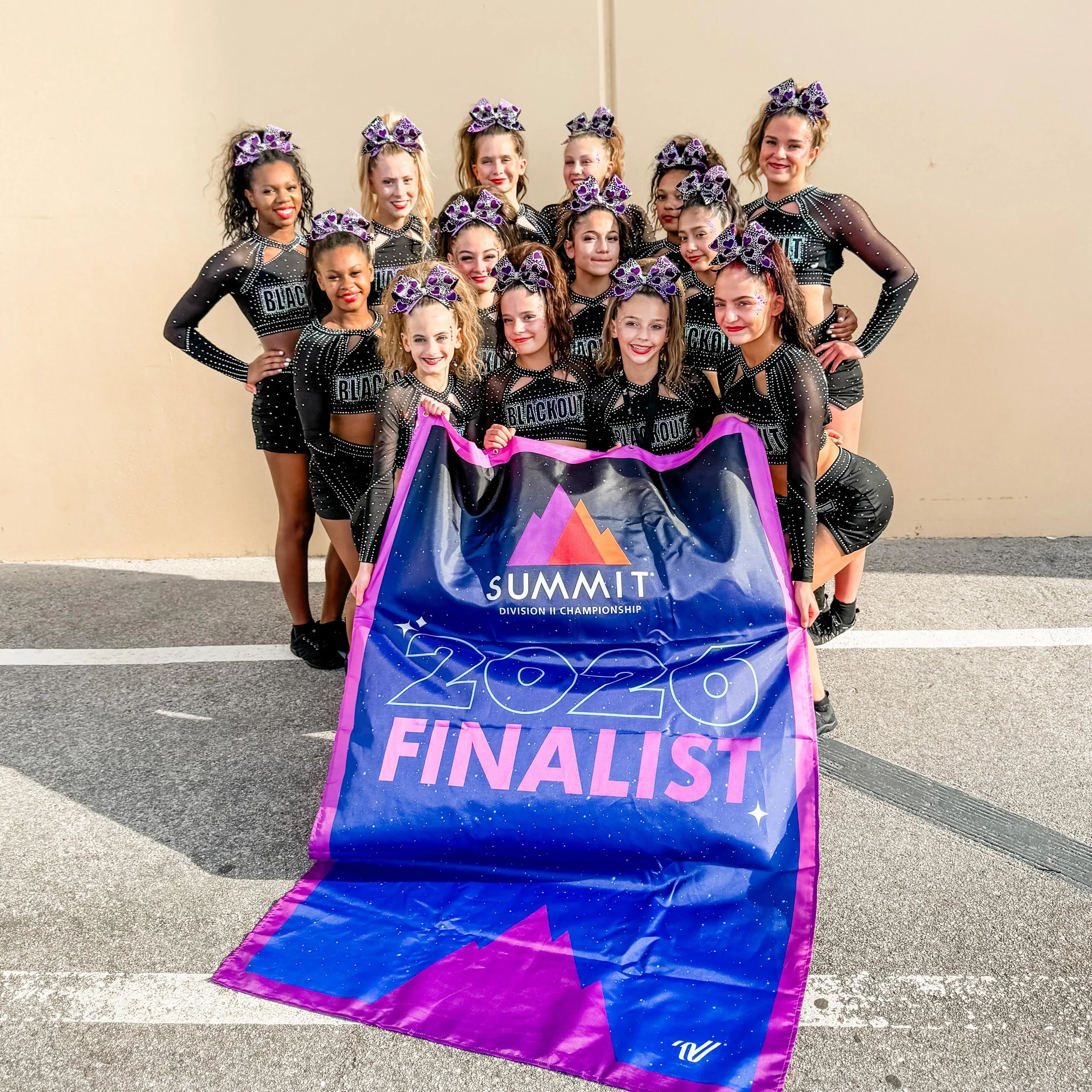 So PROUD of our SUMMIT FINALISTS, FUSION BLACKOUT!!! This team has a very special place in our hearts in our gym! They are our highest level, they have some of our oldest athletes, and they truly are THE BEST examples of hard work, overcoming challen