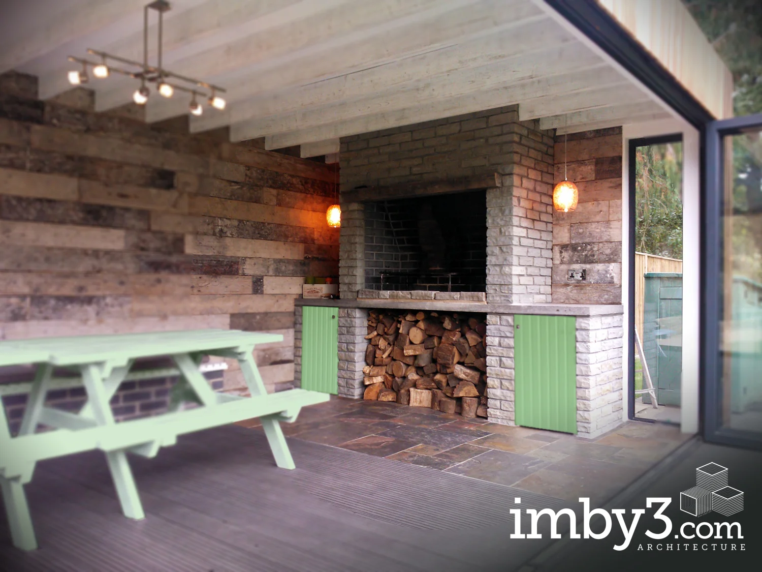 Braai interior.