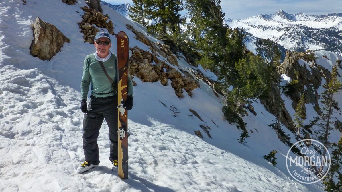 I never get photos of myself, but I asked Caroline to snap a few photos. She kindly snapped this one of me with the Pfeifferhorn in the background.
