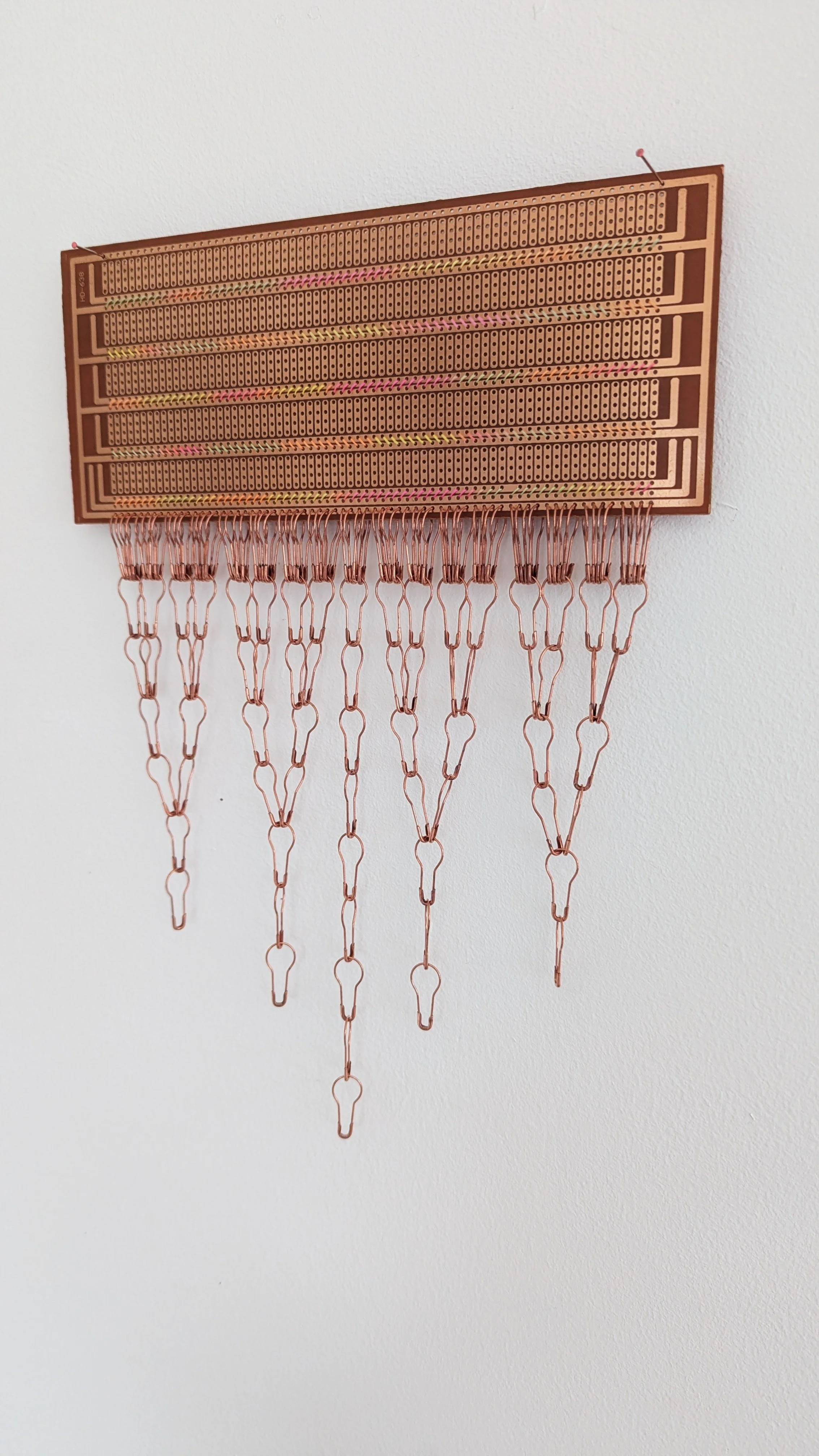 LindaSimon, HD-638-a, Printed Circuit Board, Thread, Calabash Pins, Steel Pins, Nail Polish, 28 x 20cm, 2026.jpg