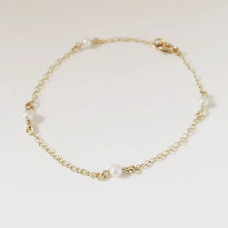 First 9ct gold piece with fresh water pearls