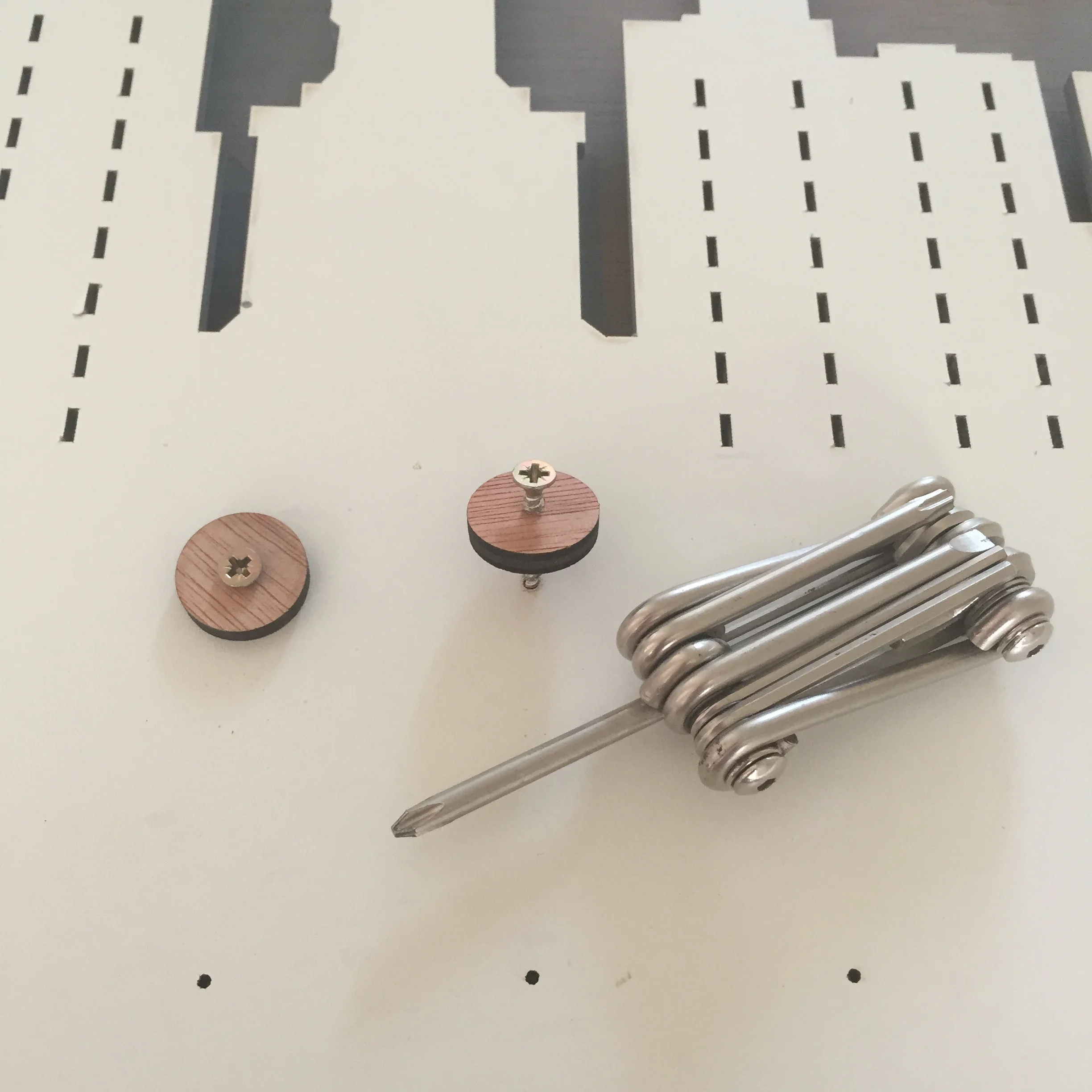 Washers to support the weight of the jewellery.