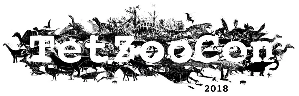Our 2018 banner. It incorporates illustrations produced by participants in the palaeoart workshop of 2017 and looks pretty neat.