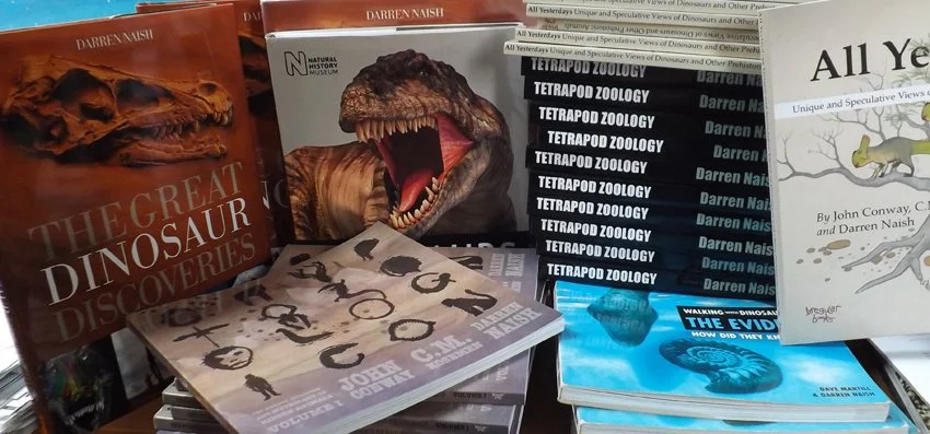 No no NO — you do NOT own too many book already! BUY MORE!!! Digital books don’t work, I tell you. Image: Darren Naish.