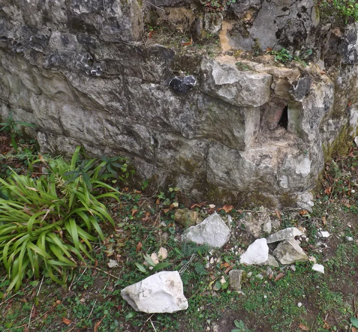 Broken sections of the ‘pterosaur cliff’ reveal that we’re looking at chalk… which isn’t a surprise, and is exactly what we would expect, but here’s confirmation. You should be able to see a few of the dark, shiny flint nodules too. Image: Darren Naish.