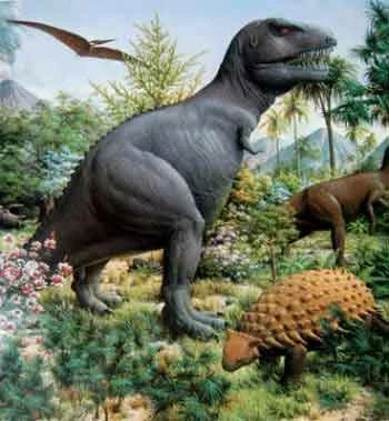 Rudolph Zallinger’s incredible mural at Yale’s Peabody Museum is virtually never shown in published photos, and most of the images you’ve seen - like this one - are from the prototype ‘Study’, in which the animals look quite different. Image: (c) Rudolph Zallinger/Peabody Museum of Natural History, Yale University.