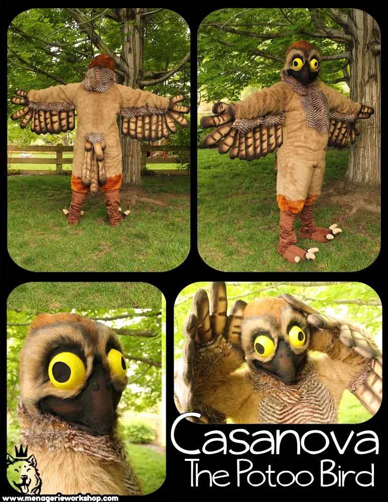 Other potoo-themed costumes are now available - I’m pretty sure that Casanova is not a one-off. Image: (c) SarahDee/Fur Affinity, original here .