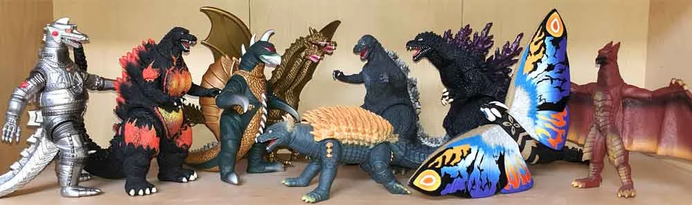 Figures in my collection. As a Godzilla fan, it’s great that at least some of these characters have been licensed anew for a modern movie franchise. Image: Darren Naish.