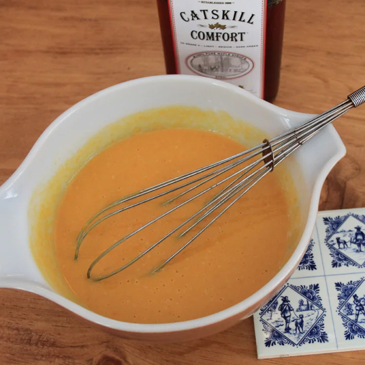 Whisk together the wet ingredients in a separate bowl.