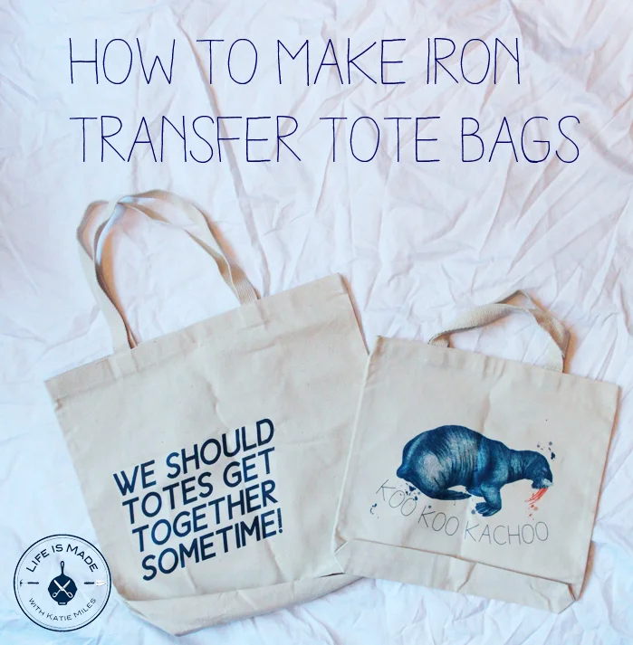 How to make an iron transfer canvas tote bag