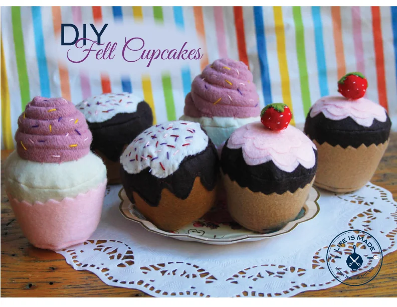 DIY Felt Cupcake Tutorial