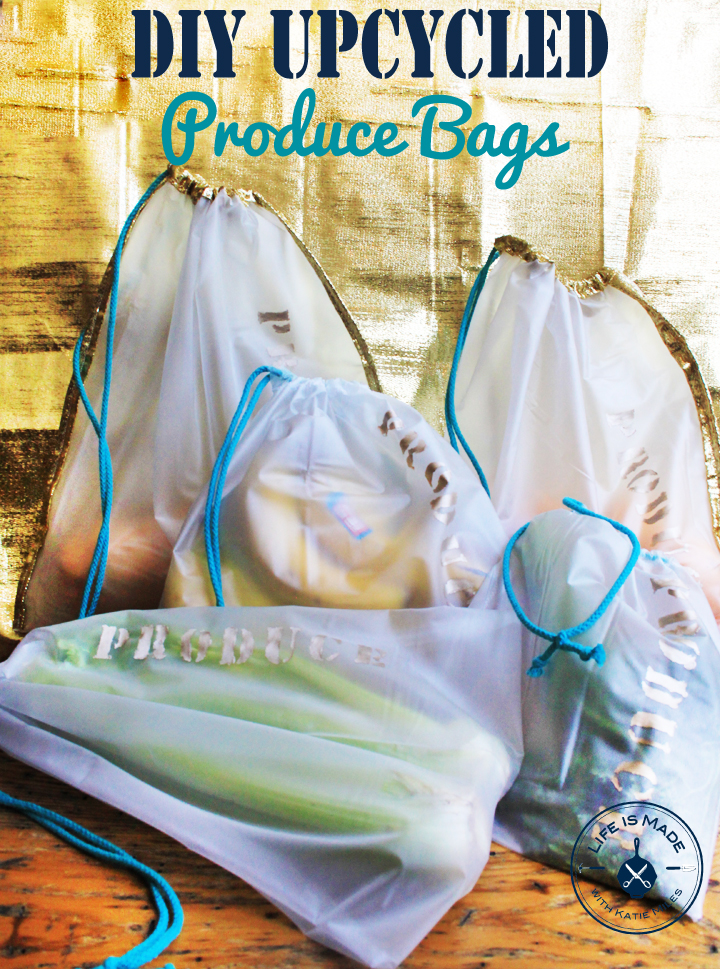 DIY Upcycled Produce Bags from a Shower Curtain