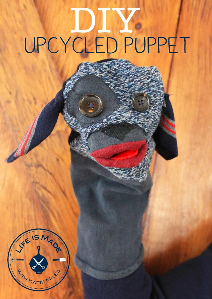 How to make an upcycled puppet from old clothing // Life is Made with Katie Miles // www.lifeismadeblog.com