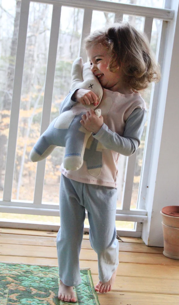 How to Make Easter Bunny Pajamas with a Matching Stuffed Easter Bunny // Life is Made with Katie Miles // www.lifeismade.com
