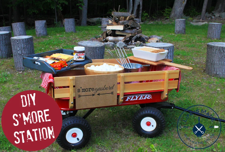 Create Your own S'more Station for your next outdoor party! Life is Made with Katie Miles // www.lifeismade.com