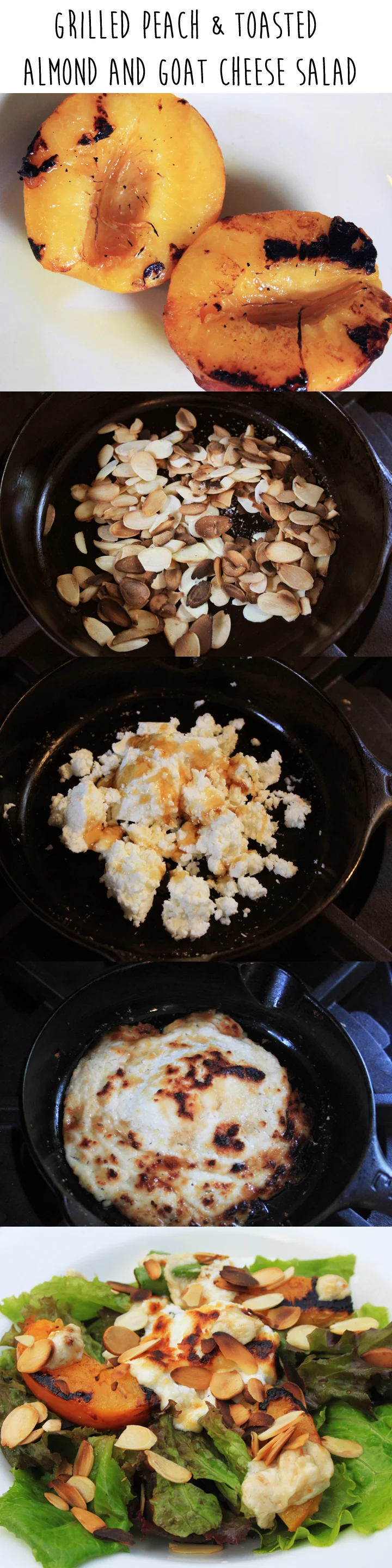 Grilled Peach and Toasted Almond Salad Recipe // Life is Made with Katie Miles // www.lifeismade.com