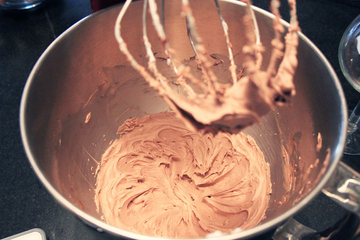 Whipped coconut milk chocolate mousse.