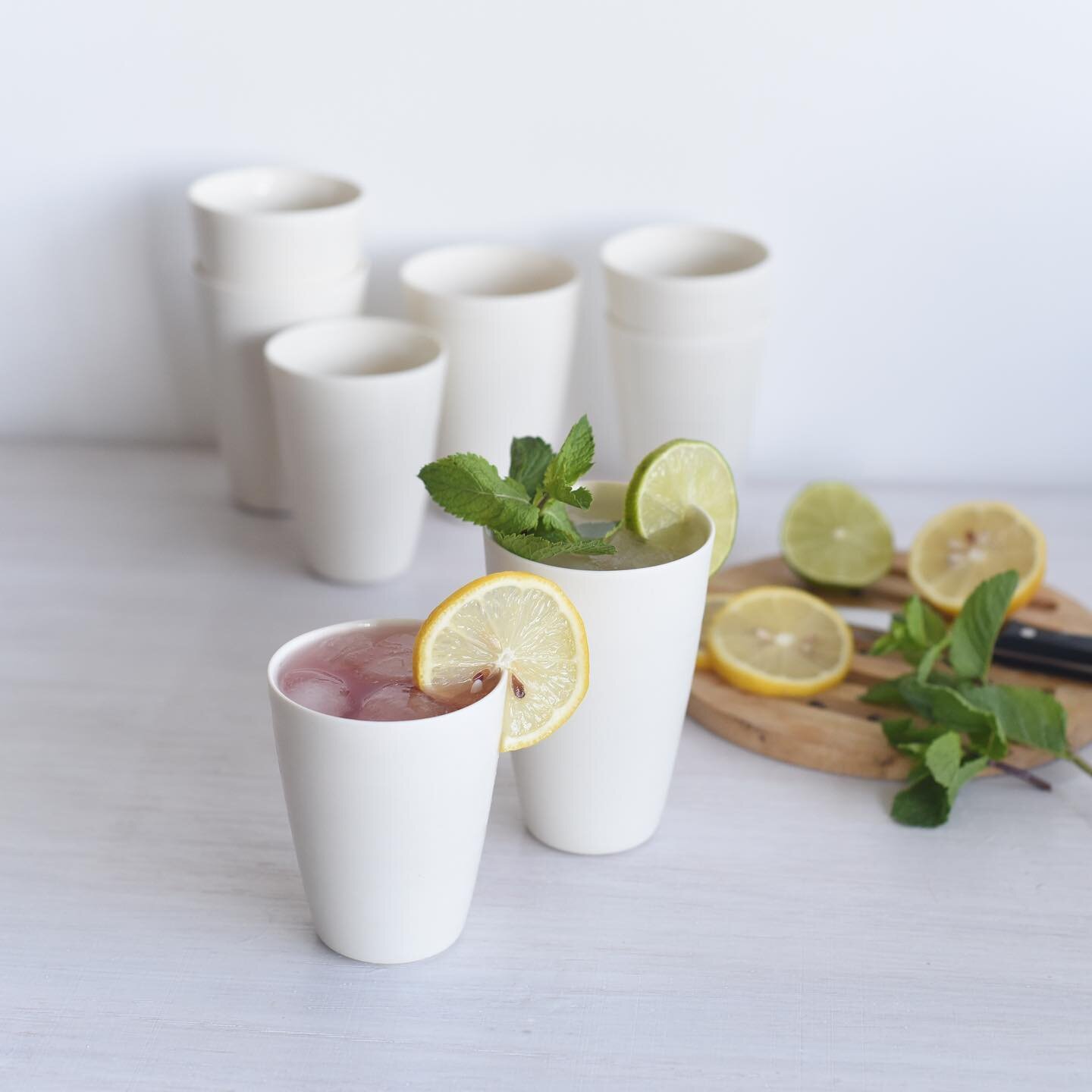 May bank holiday holiday means drinks time! (For you&hellip; I&rsquo;m working 😢) 

As a potter, I love drinking out of porcelain. These chaps are light, translucent and and elegant, but still have that handmade feel 👌 Have peek on my webshop if yo
