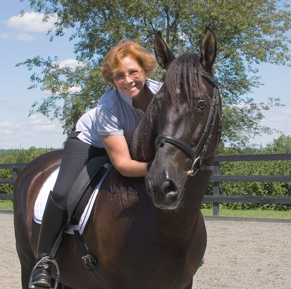 The author and her stallion, Amador TCV, without whom there would not be this book.