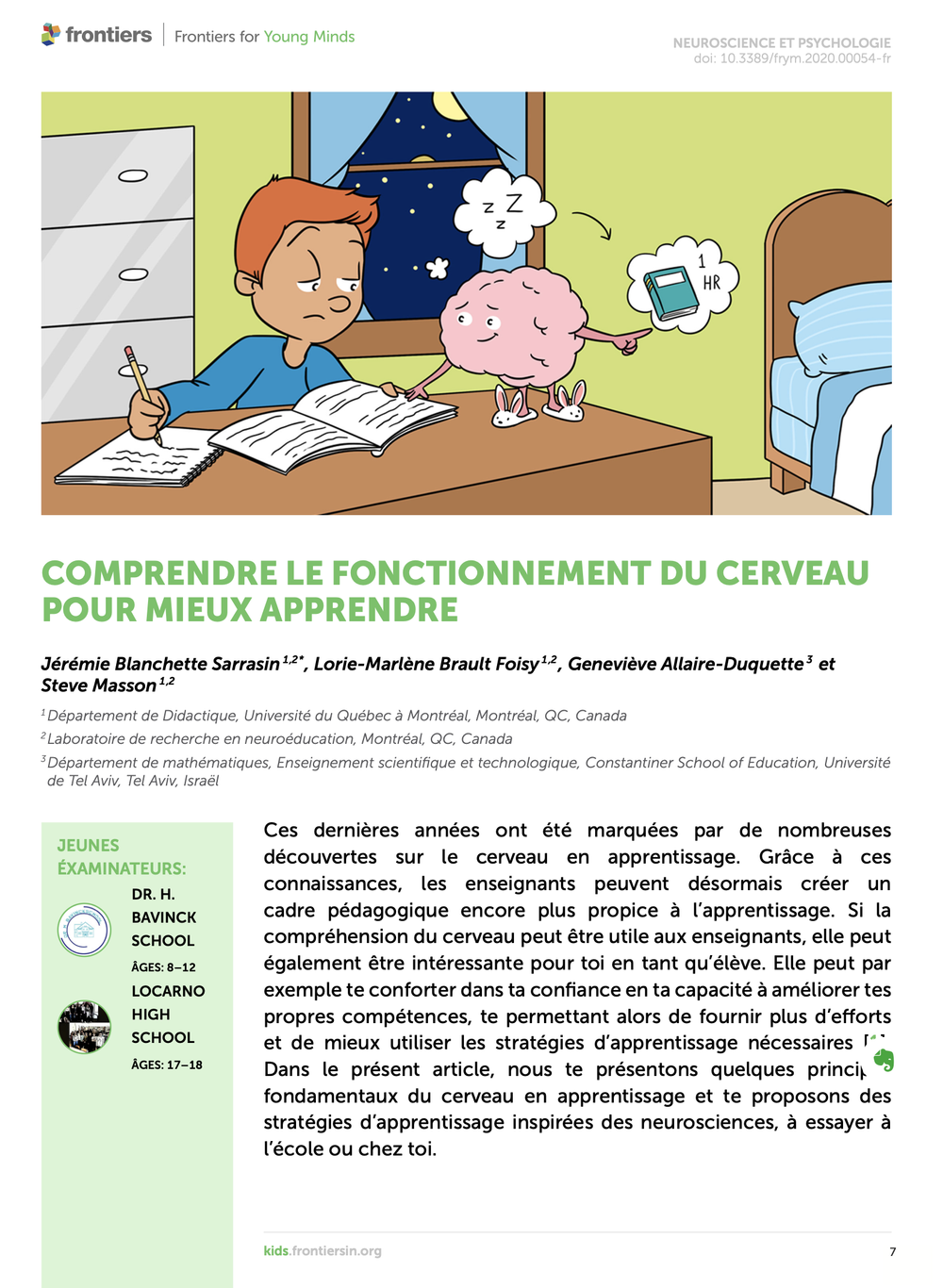 Comprendre le fonctionnnement du cerveau pour mieux apprendre — LRN