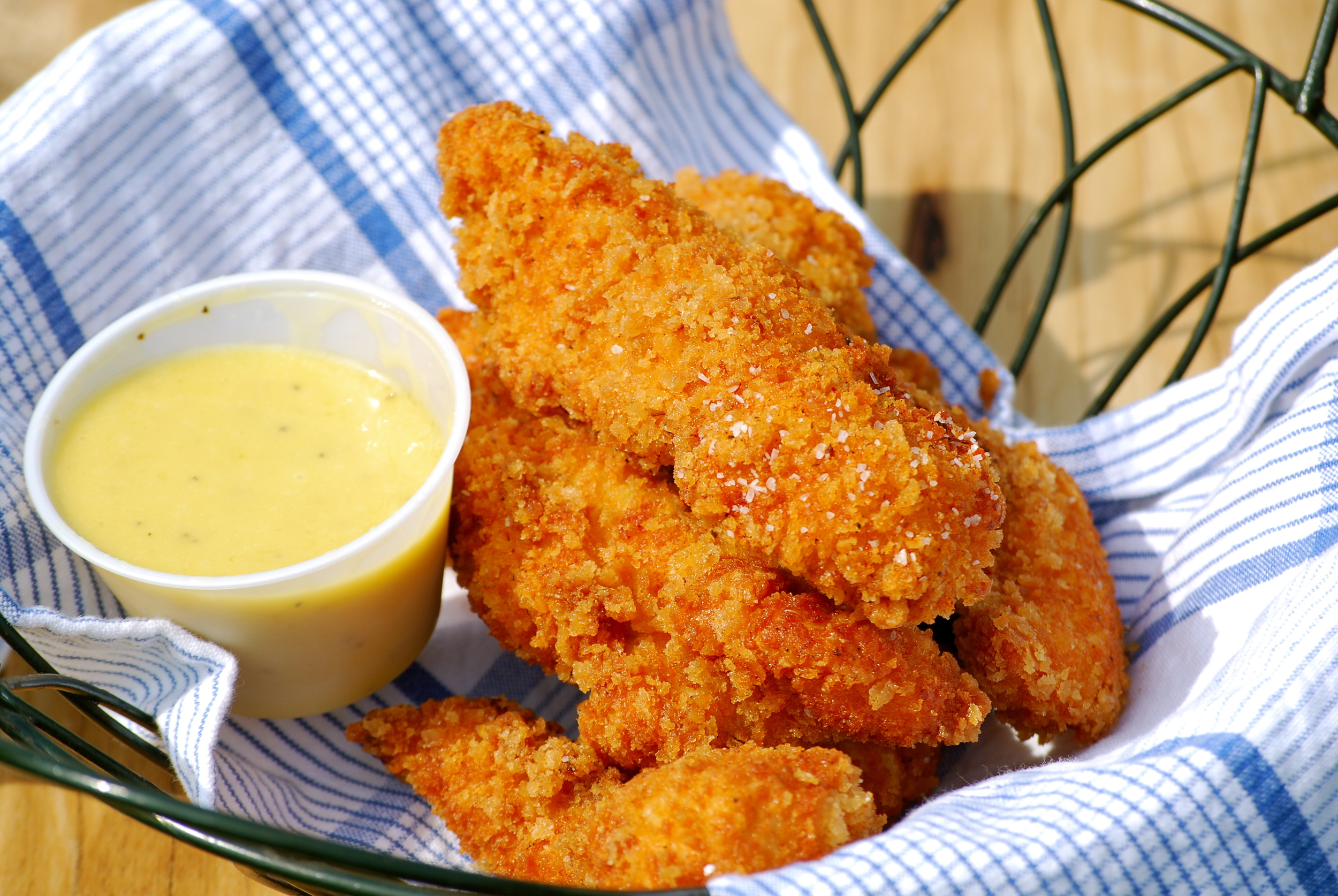 Chicken Fingers with Honey Mustard Dip