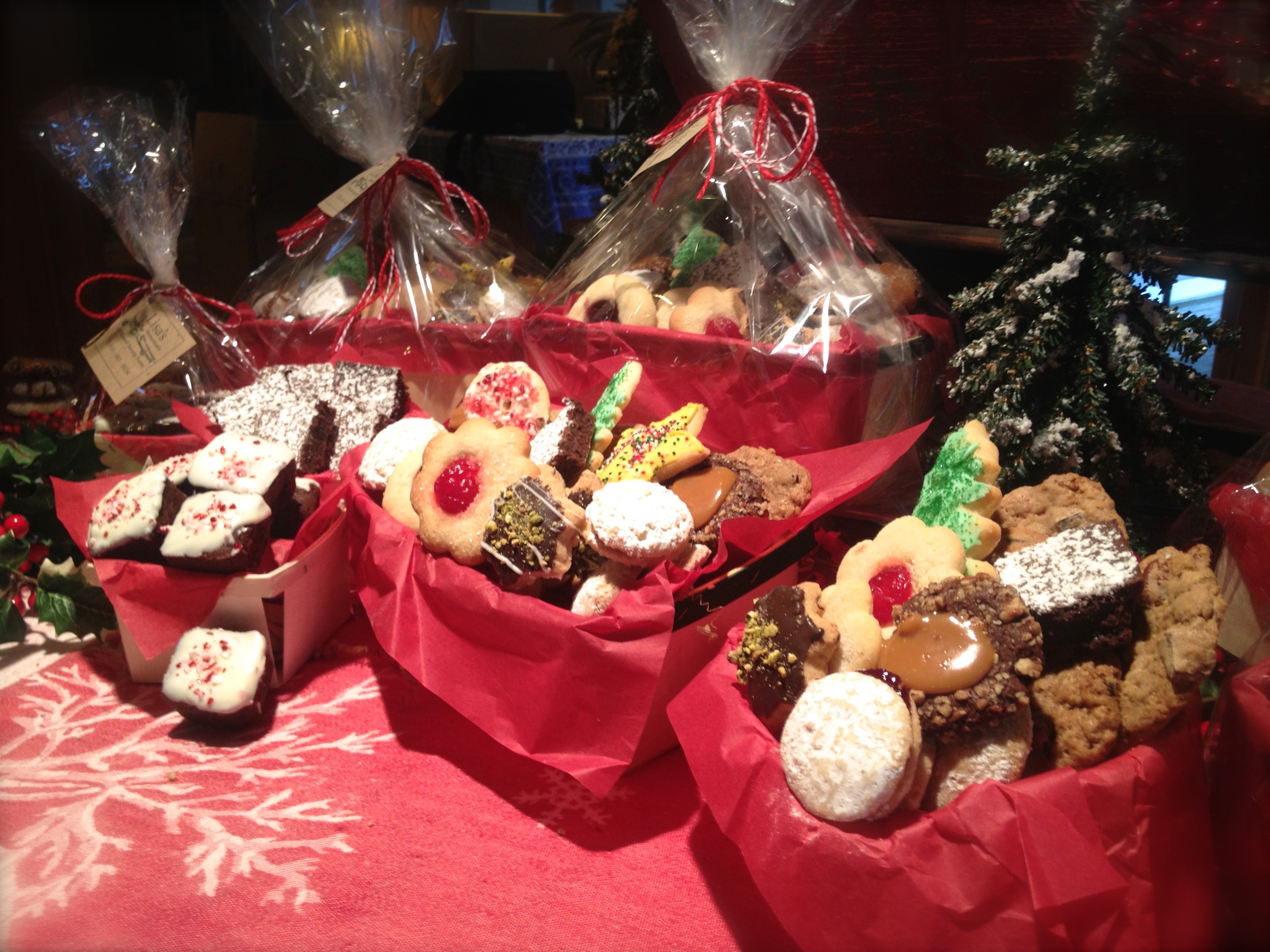 Assorted Christmas Cookies Basket