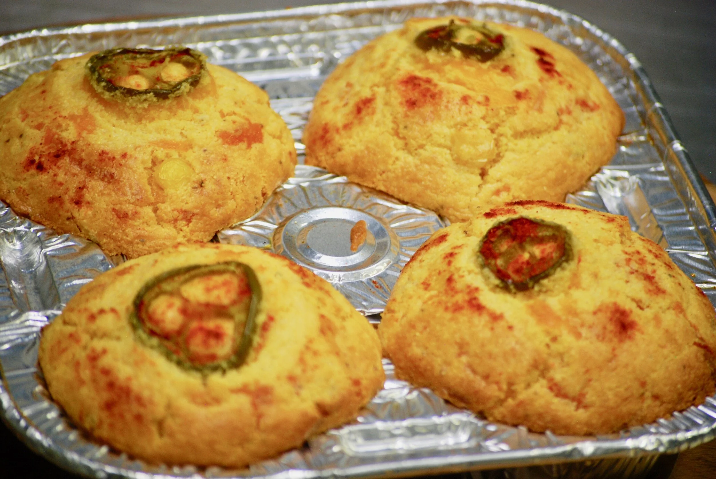 Lisa's Cheddar Jalapeno Corn Muffins