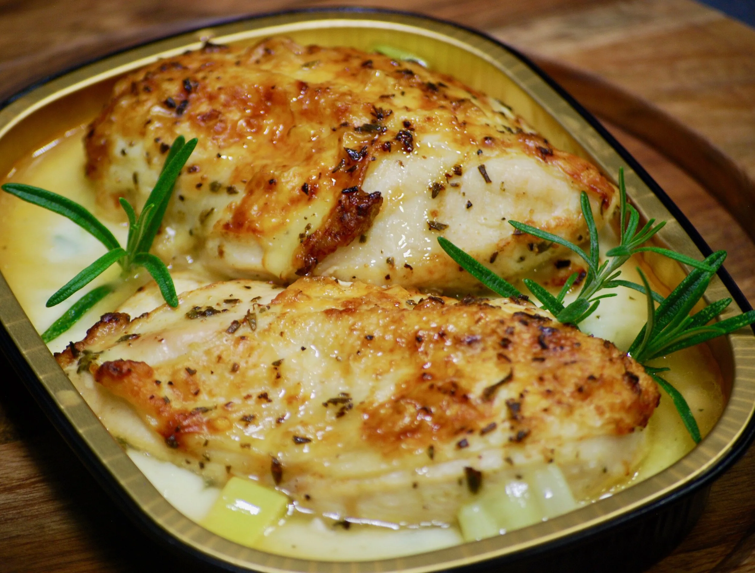 Rosemary Seared Chicken with Leek &amp; Potato Puree