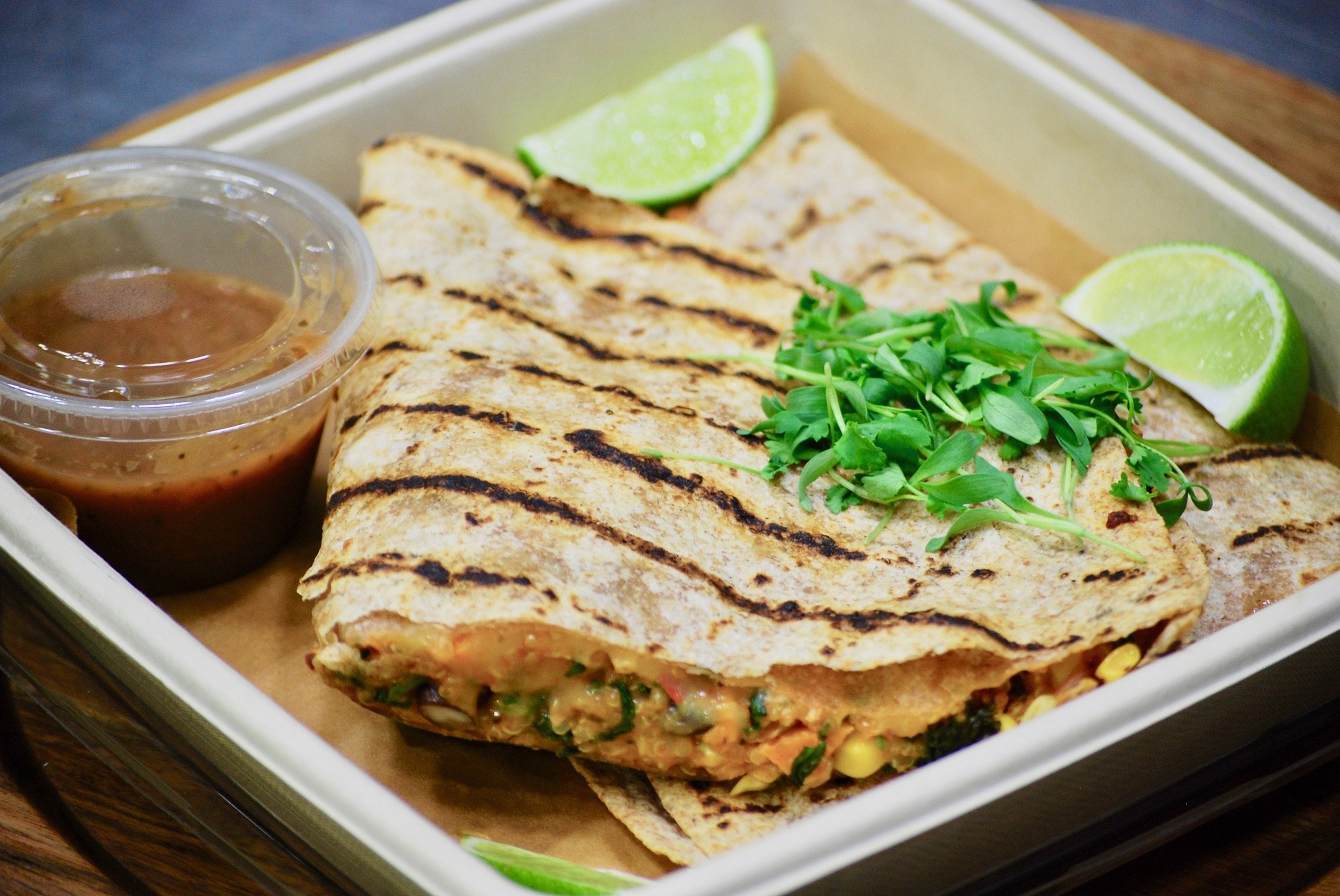 Southwest Veggie Quinoa Quesadilla