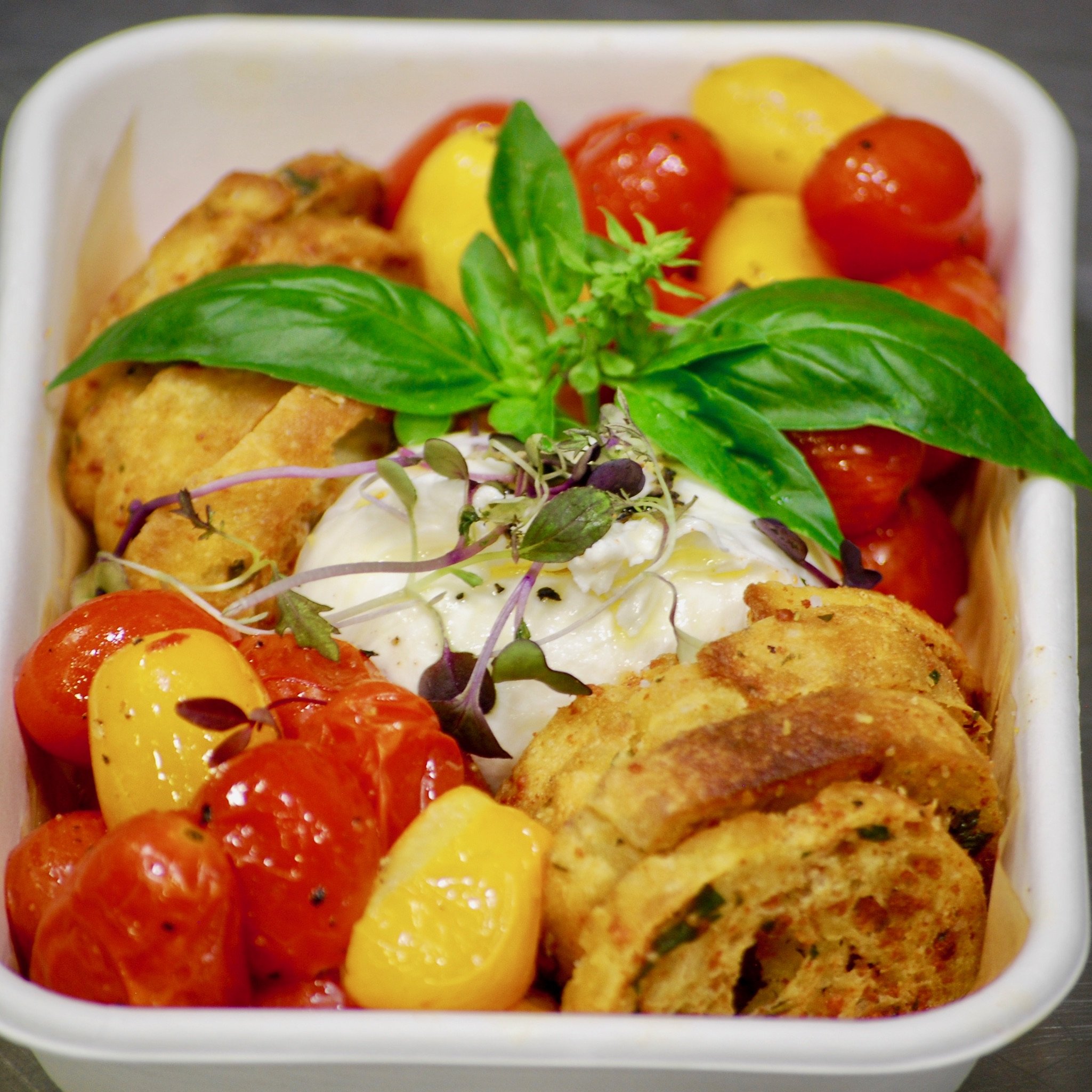 Burrata with Roasted Cherry Tomatoes