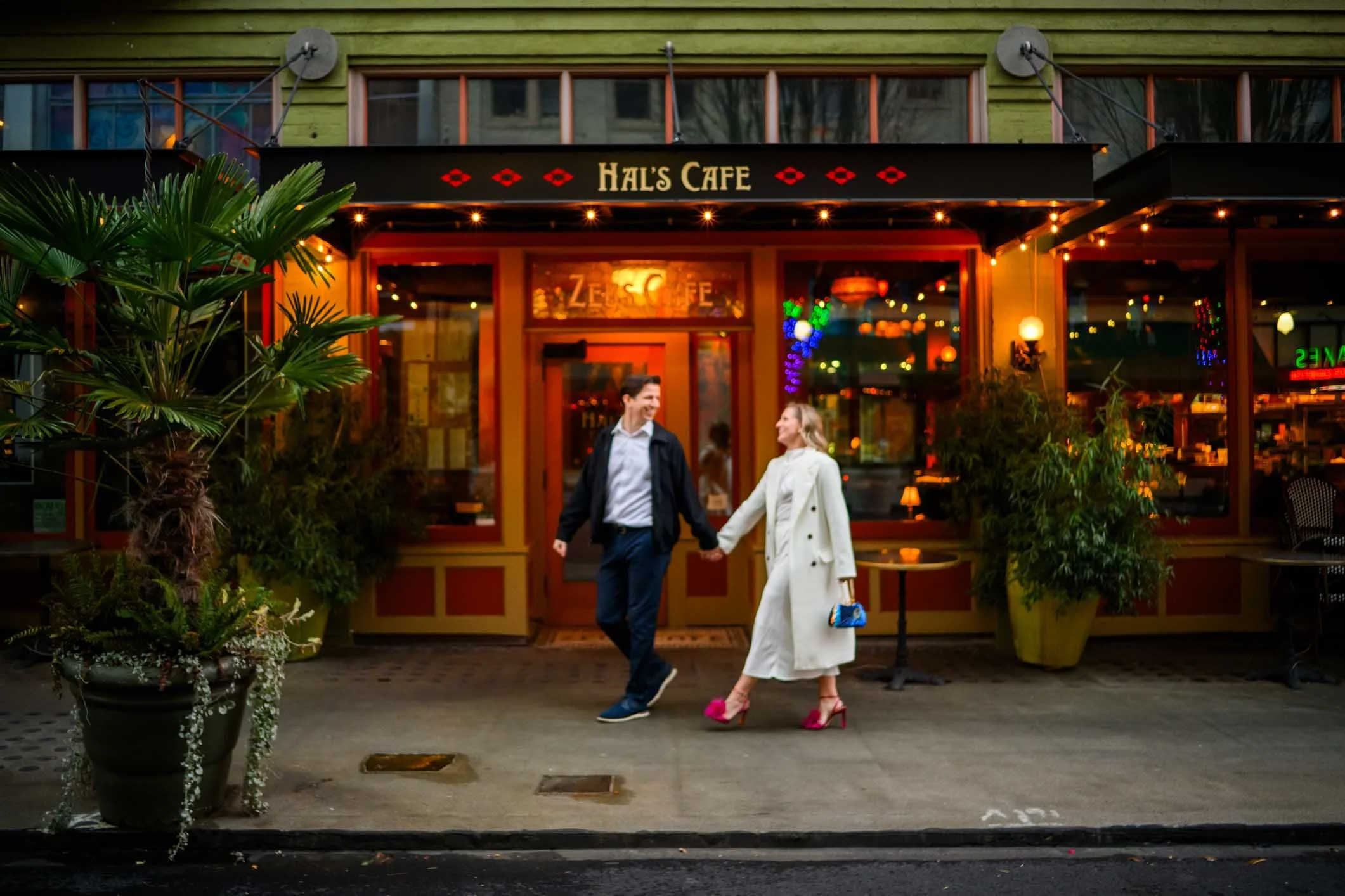 Downtown Portland Night Engagement Session Documentary Wedding Photographer5.JPG