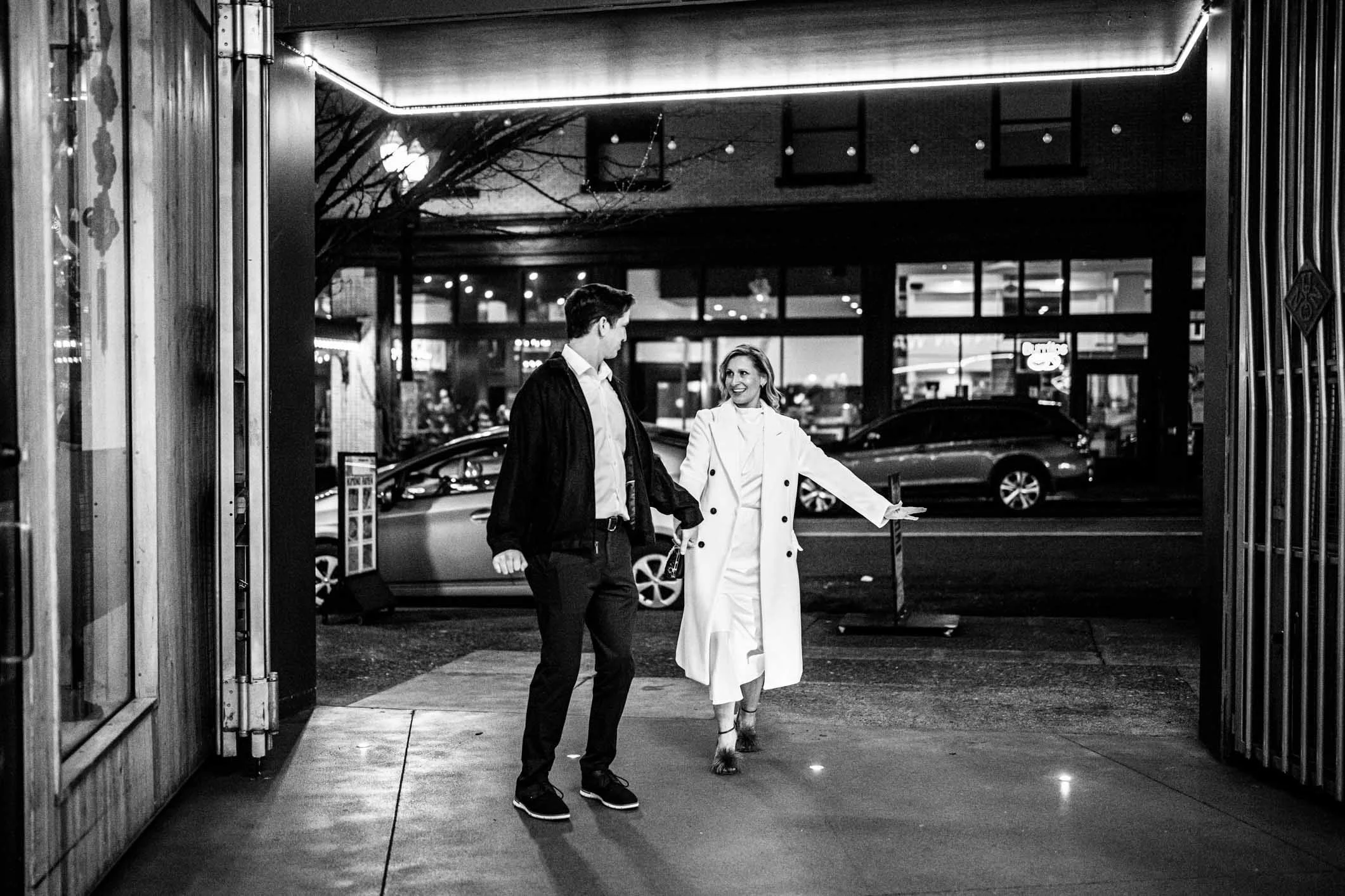 Downtown Portland Night Engagement Session Documentary Wedding Photographer9.JPG
